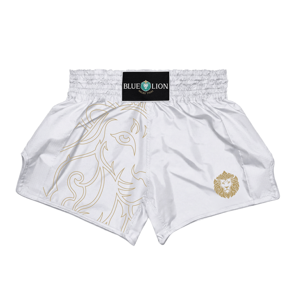 BLUE LION Muay Thai Shorts - White