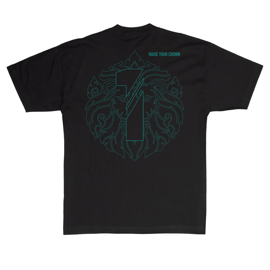 BLUE LION LOGO TEE - BLACK
