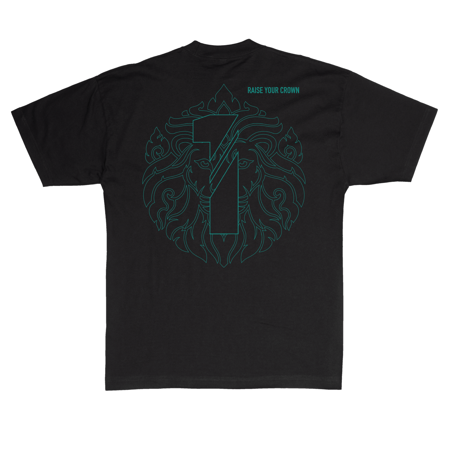 BLUE LION LOGO TEE - BLACK