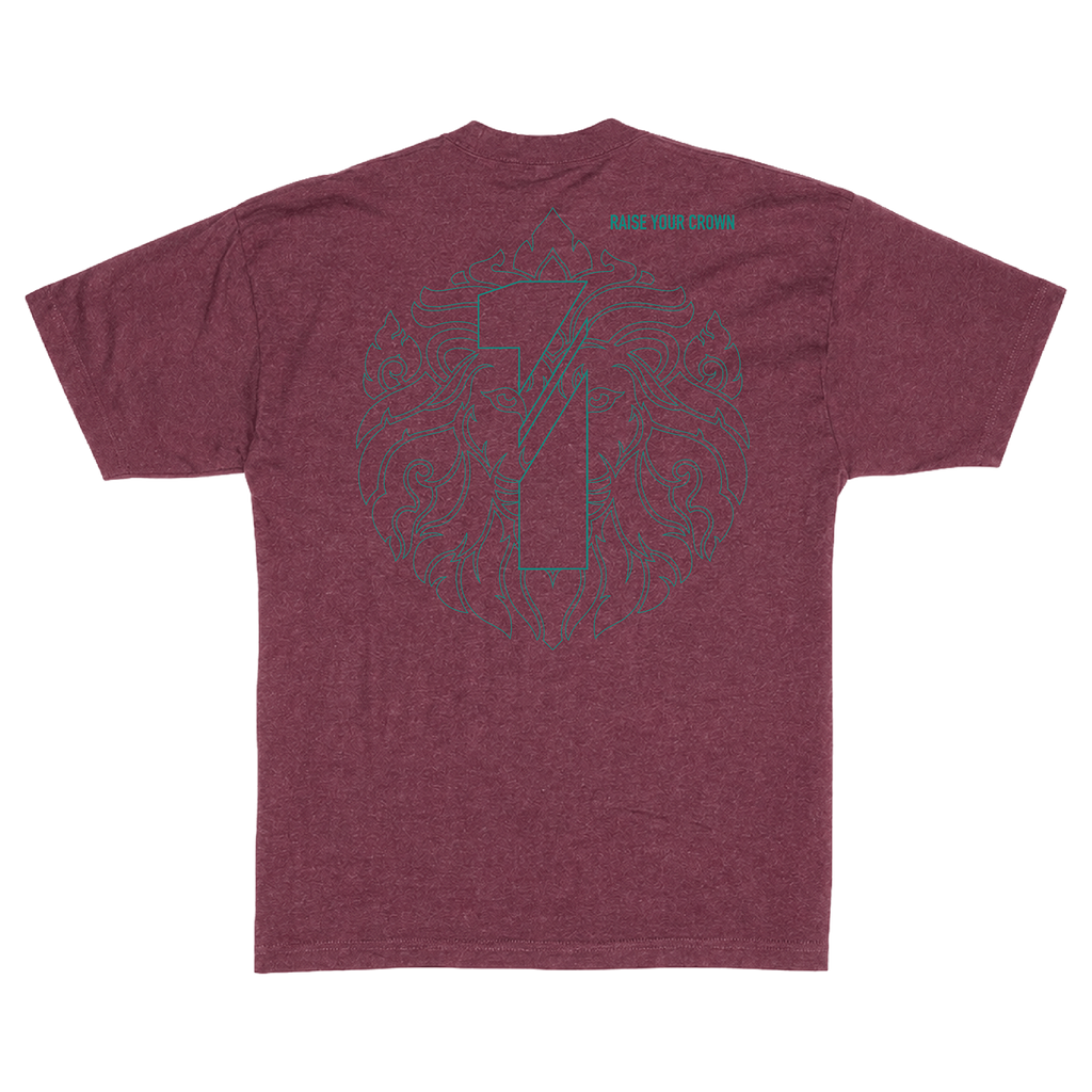 BLUE LION LOGO TEE - MAROON