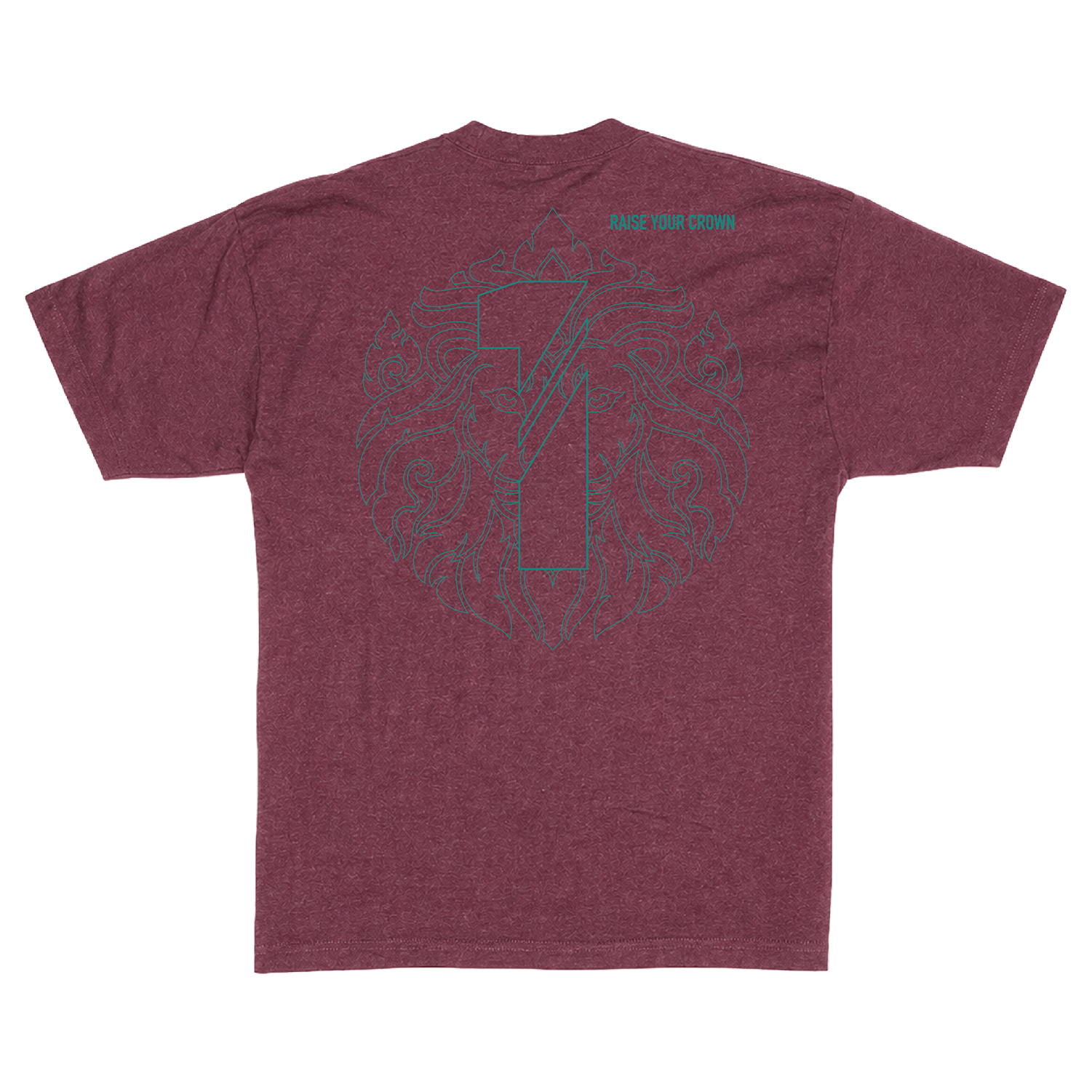 BLUE LION LOGO TEE - MAROON