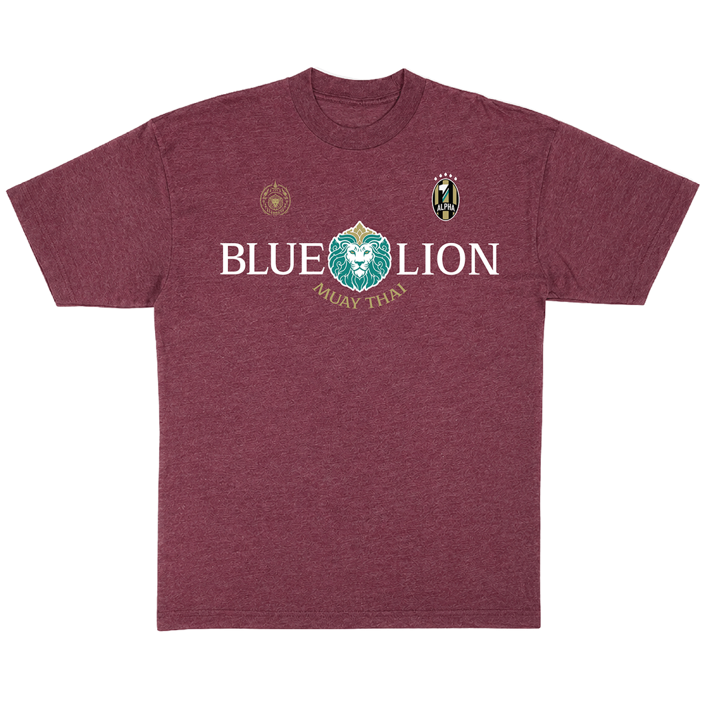 BLUE LION LOGO TEE - MAROON