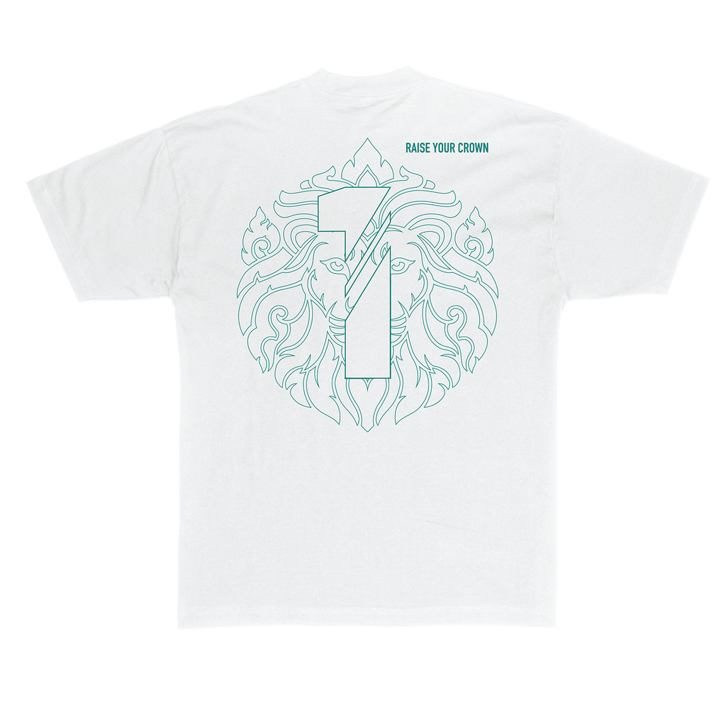 BLUE LION LOGO TEE - WHITE
