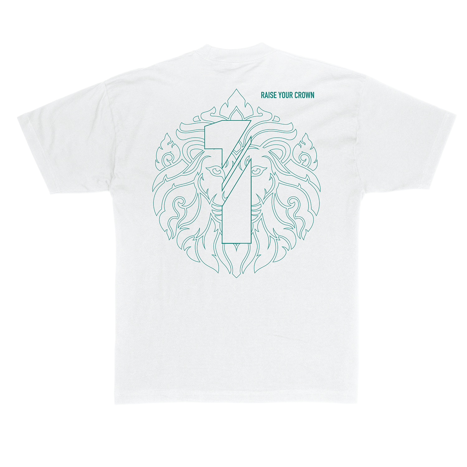 BLUE LION LOGO TEE - WHITE