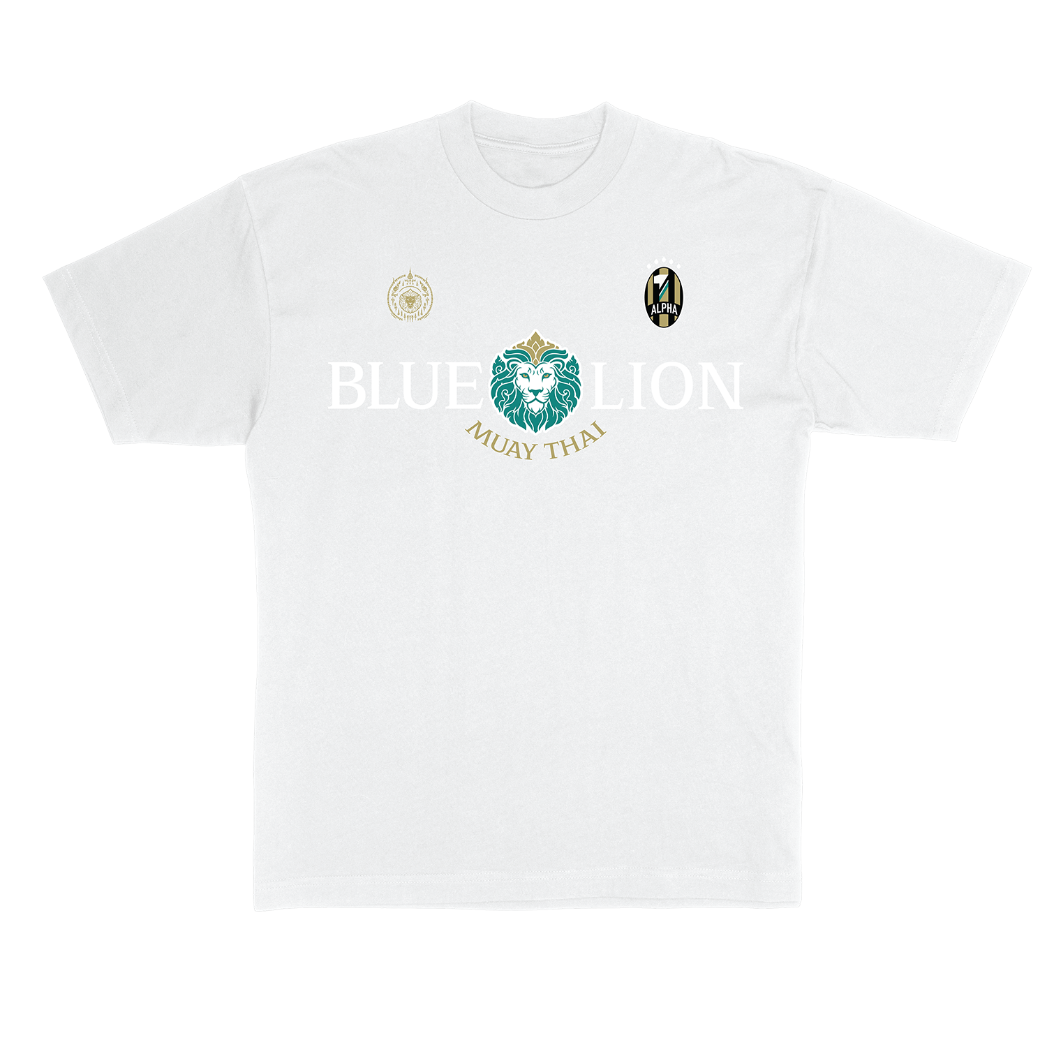 BLUE LION LOGO TEE - WHITE